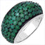 Bague en argent sterling avec émeraude véritable de 2,90 carats et diamants blancs