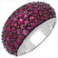 3.58 Carat Genuine Ruby & White Diamond Sterling Silver Ring