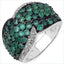 2.28 Carat Genuine Emerald & White Topaz Sterling Silver Ring