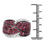 3.06 Carat Ruby & White Topaz .925 Sterling Silver Engagement Ring