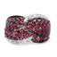 3.06 Carat Ruby & White Topaz .925 Sterling Silver Engagement Ring