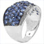 Bague en argent sterling de 2,50 carats en tanzanite véritable et topaze blanche