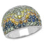 3.60 Carat Multi Sapphire Cluster Ring in Sterling Silver