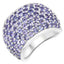 Bague de fiançailles en argent sterling avec tanzanite véritable de 4,22 carats