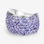 Bague de fiançailles en argent sterling avec tanzanite véritable de 4,22 carats