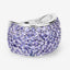 Bague de fiançailles en argent sterling avec tanzanite véritable de 4,22 carats