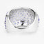Bague de fiançailles en argent sterling avec tanzanite véritable de 4,22 carats
