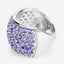 Bague de fiançailles en argent sterling avec tanzanite véritable de 4,22 carats