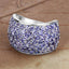 Bague de fiançailles en argent sterling avec tanzanite véritable de 4,22 carats