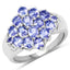 Bague de fiançailles en argent sterling avec tanzanite véritable de 2,45 carats