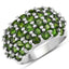 Bague en argent sterling avec chrome diopside véritable de 5,04 carats
