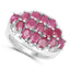 3.00 Carat Genuine Ruby Sterling Silver Engagement Ring