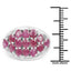 3.00 Carat Genuine Ruby Sterling Silver Engagement Ring