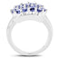 2.21 Carat Genuine Tanzanite Sterling Silver Engagement Ring