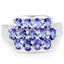 2.21 Carat Genuine Tanzanite Sterling Silver Engagement Ring