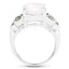 4.52 Carat Genuine Opal and Chrome Diopside Sterling Silver Ring