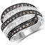 0.80 Carat Brown and White Diamond Sterling Silver Engagement Ring