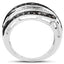 0.80 Carat Brown and White Diamond Sterling Silver Engagement Ring