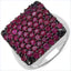 Anillo de Rubí Genuino de 3.15 Quilates en Plata Esterlina .925