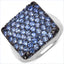 Bague de fiançailles en argent sterling avec tanzanite véritable de 2,21 carats