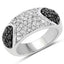 Bague en diamant noir et diamant blanc de 0,99 carat