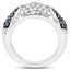 0.94 Carat Genuine Blue and White Diamond Sterling Silver Ring