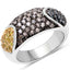 Bague en diamant bleu véritable et diamant champagne de 0,95 carat