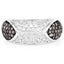 Bague en argent sterling avec diamants champagne et blancs de 0,94 carat