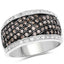 Bague en diamant champagne et blanc de 0,87 carat en argent sterling