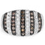 0.83 Carat Genuine Champagne and White Diamond Sterling Silver Ring