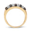 14K Yellow Gold Plated Multi Diamond Engagement Ring