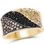 Bague en cluster de diamants véritables plaquée or jaune 14K de 1,25 carat