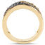 Bague en cluster de diamants véritables plaquée or jaune 14K de 1,25 carat