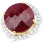 13.10 Carat Dyed Ruby & White Topaz Sterling Silver Ring