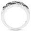 0.62 Carat Blue and White Diamond Sterling Silver Engagement Ring
