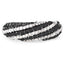 Bague en diamant noir et blanc de 1,25 carat en argent sterling