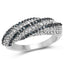 1.25 Carat Blue & White Diamond Sterling Silver Engagement Ring