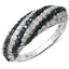 1.25 Carat Blue and White Diamond Sterling Silver Engagement Ring