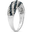 1.25 Carat Blue and White Diamond Sterling Silver Engagement Ring