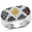Anillo de Clúster de Múltiples Diamantes de 0.61 Quilates en Plata Esterlina