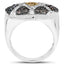 Anillo de Clúster de Múltiples Diamantes de 0.61 Quilates en Plata Esterlina
