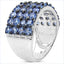 3.08 Carat Genuine Tanzanite Sterling Silver Engagement Ring