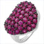 3.53 Carat Genuine Ruby .925 Sterling Silver Engagement Ring
