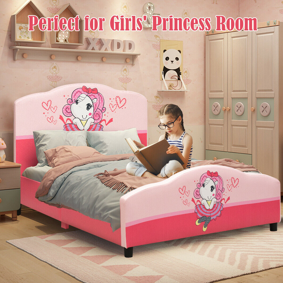 Cama Plataforma Tapizada para Niños - Diseño Encantador