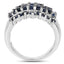 2.70 Carat Blue Sapphire Cluster Ring in Sterling Silver