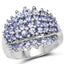 2.35 Carat Genuine Tanzanite Sterling Silver Engagement Ring
