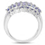 2.35 Carat Genuine Tanzanite Sterling Silver Engagement Ring