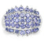 2.35 Carat Genuine Tanzanite Sterling Silver Engagement Ring