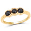 1.16 Carat Genuine Black Diamond Sterling Silver Engagement Ring