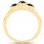 1.16 Carat Genuine Black Diamond Sterling Silver Engagement Ring